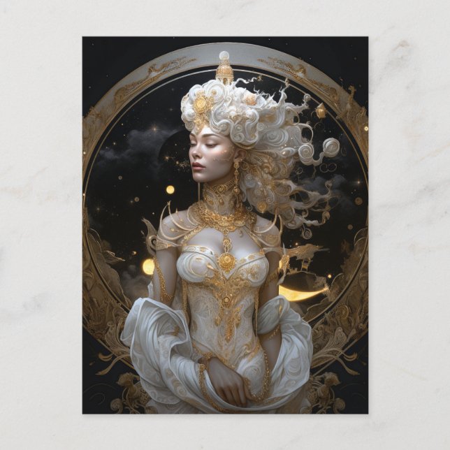 Carte postale Goddess Queen Imaginaire Art (Devant)
