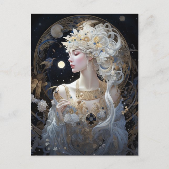 Carte postale Goddess Queen Imaginaire Art (Devant)