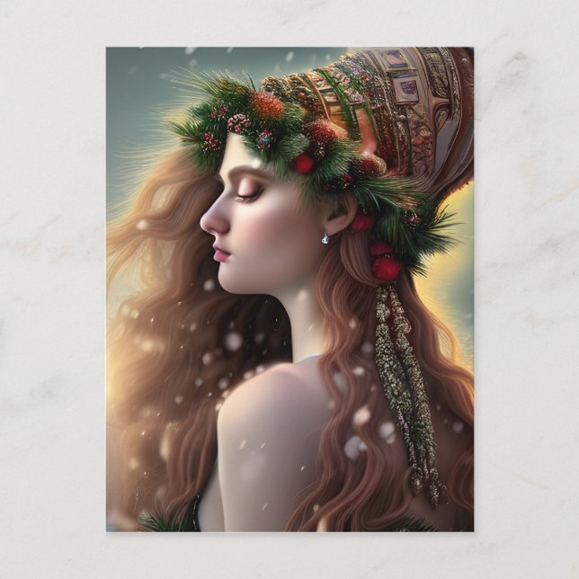 Carte Postale Goddess Yule d'hiver (Devant)