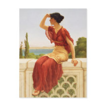 Godward Le Signal Belle Femme Portrait Art