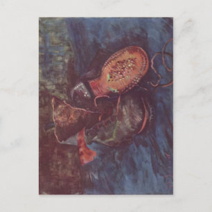 Carte Postale Gogh, Vincent Willem van Stilleben, Ein Paar Schuh