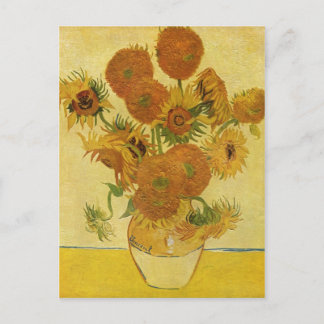 Carte Postale Gogh, Vincent Willem van Stilleben mit Sonnenblume