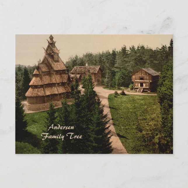 Carte Postale Gol Stave Church, Oslo, Norvège (Devant)