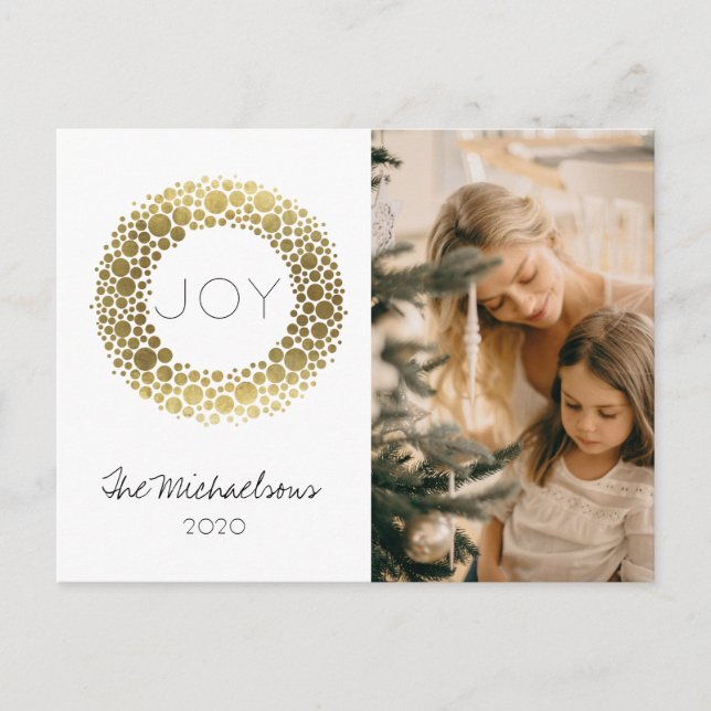 Carte postale Gold Blush Watercolor (Devant)