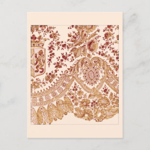 Carte postale Gold Et Red Lace