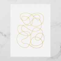 Carte Postale Gold Foil de dessin Abstrait moderne