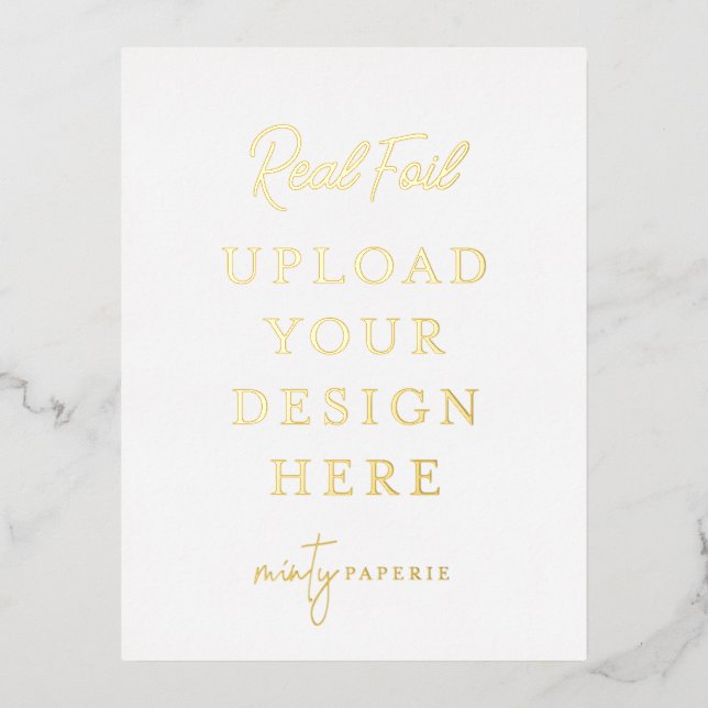 Carte postale Gold Foil Portrait (Recto)