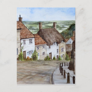 Carte Postale Gold Hill, Shaftesbury, Dorset Watercolor Painting