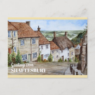 Carte Postale Gold Hill, Shaftesbury, Dorset Watercolor Painting
