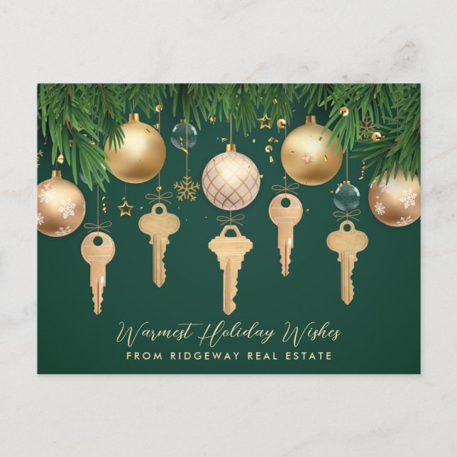 Carte postale Gold Keys Logo Real Estate Holiday (Devant)