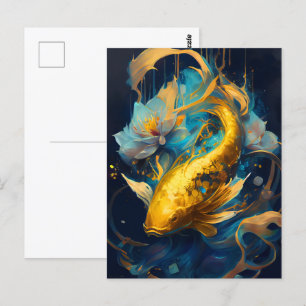 Carte Postale Gold Koi ::