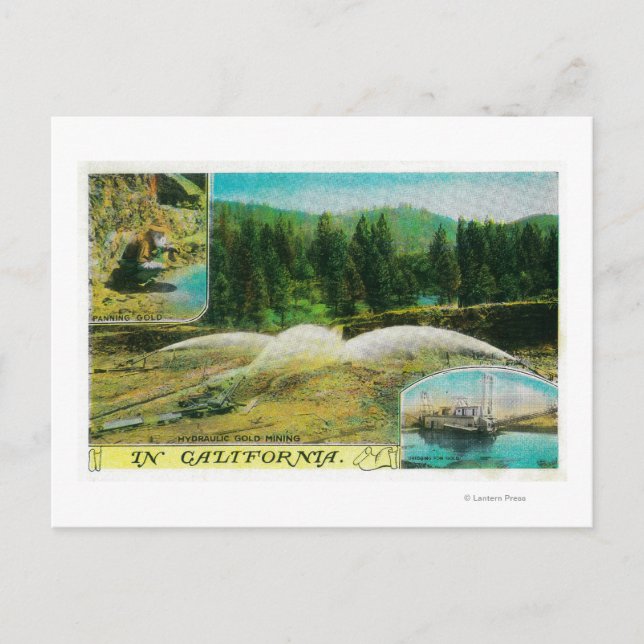 Carte Postale Gold Mining in California State (Devant)