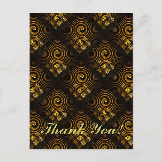 Carte Postale Gold Modern Boho Elegant Abstract Art Pattern #502 (Devant)