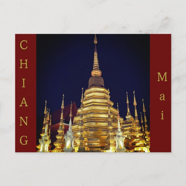 Carte postale Gold & Red Chiang Mai (Devant)