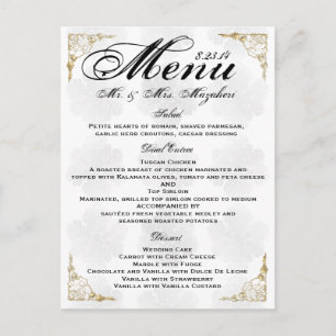 Carte Postale Gold Rose Wedding