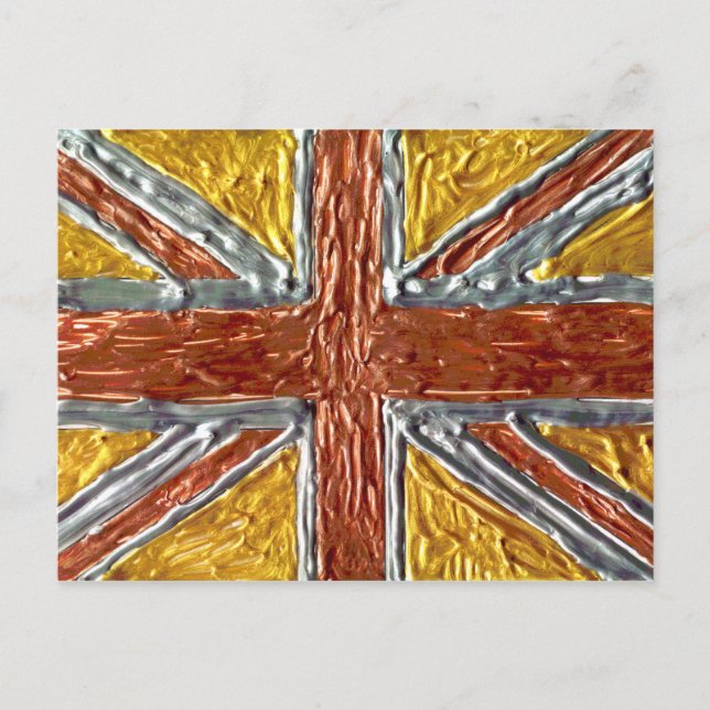 Carte Postale Gold Silver Bronze Londres British Flag Sports (Devant)