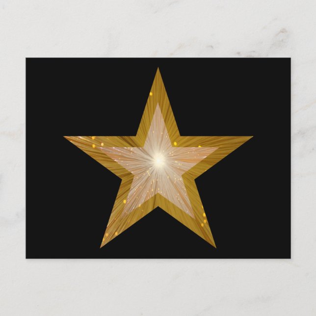 Carte postale Gold Star noir (Devant)