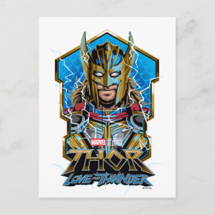Carte Postale Golden Armor Thor Love et Thunder Graphic