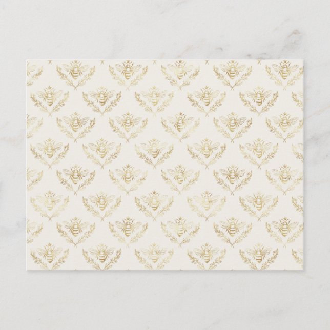 Carte Postale Golden Bumble Bee Motif (Devant)