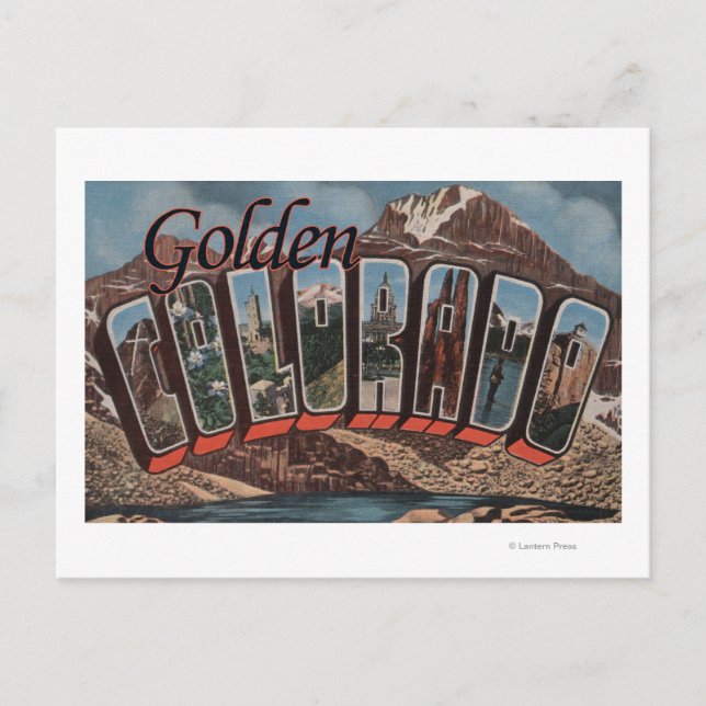 Carte Postale Golden, Colorado - Scènes de grandes lettres (Devant)