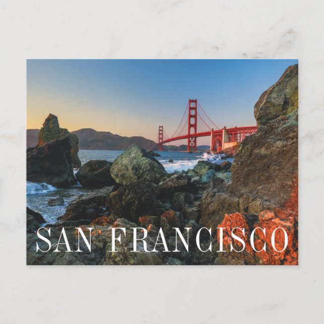 Carte Postale Golden Gate Bridge à Dusk | San Francisco (Devant)