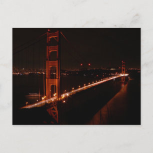 Carte Postale Golden Gate Bridge à la nuit