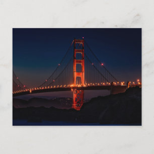 Carte Postale Golden Gate Bridge Night Sky