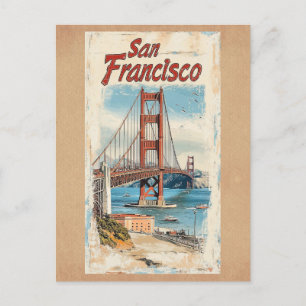 Carte Postale Golden Gate Bridge San Francisco Californie