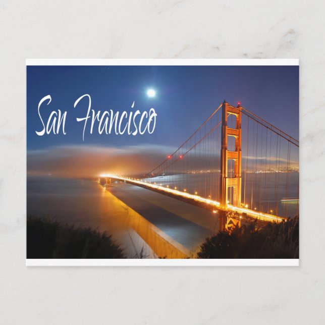 Carte Postale Golden Gate Bridge, San Francisco, Californie, USA (Devant)