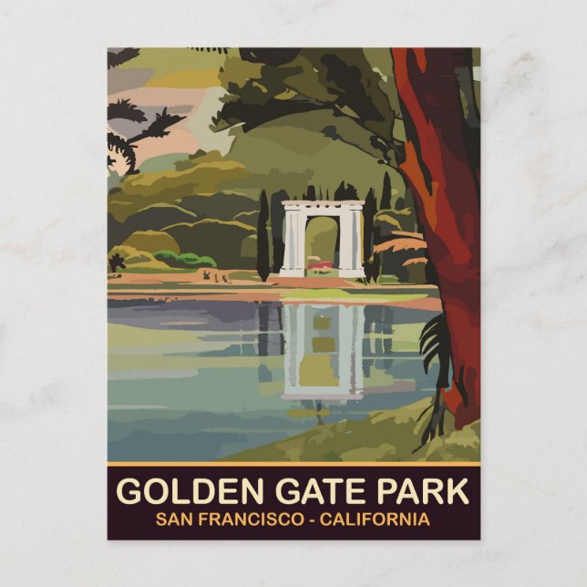 Carte Postale Golden Gate Park, San Francisco, Californie (Devant)