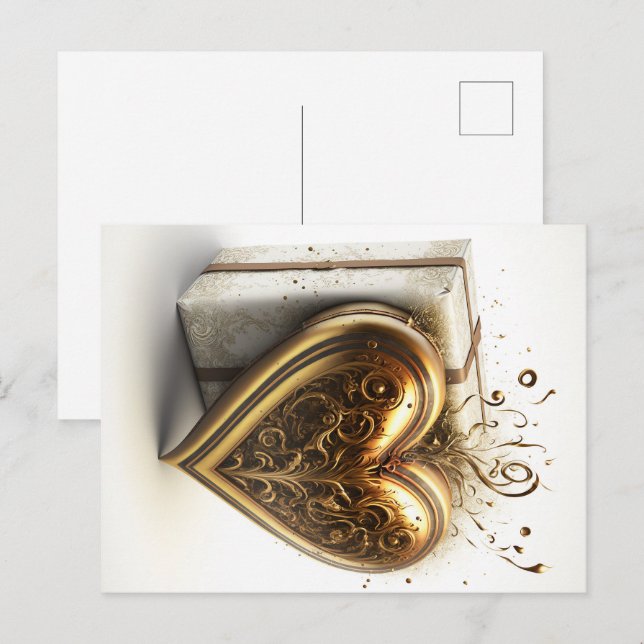 Carte postale Golden Heart (Devant / Derrière)
