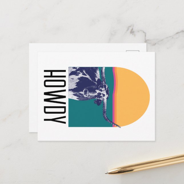 Carte Postale Golden Hour Longhorn (Devant/Arrière en situation)