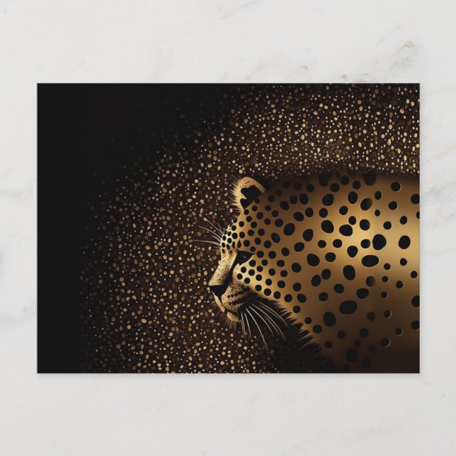 Carte Postale Golden Jaguar Motif (Devant)