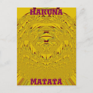Carte Postale Golden Lion Head Art