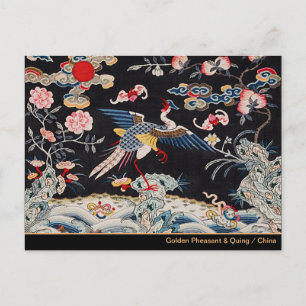Carte Postale Golden Pheasty & Quing Dynasty /Chine impériale