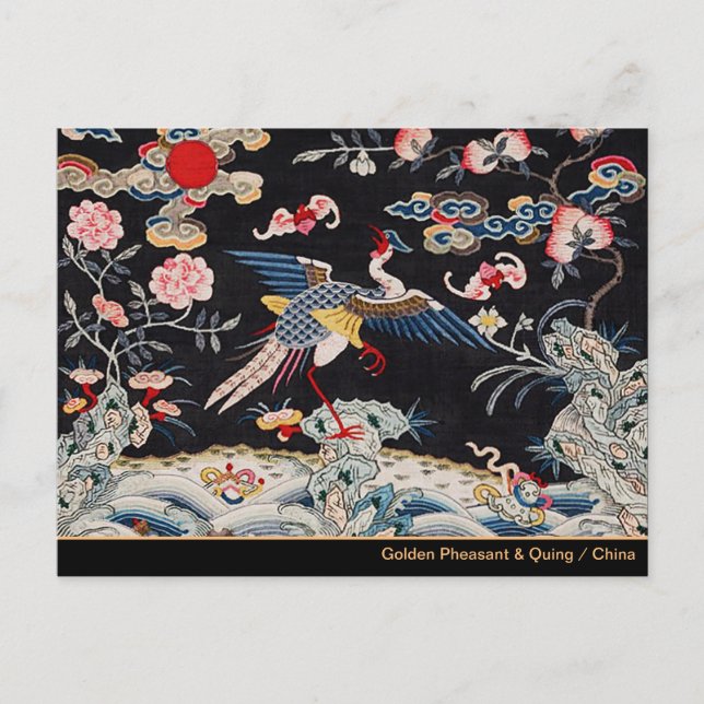 Carte Postale Golden Pheasty & Quing Dynasty /Chine impériale (Devant)