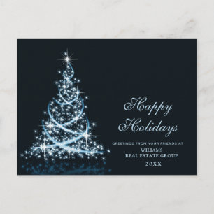 Carte Postale Golden Sparkle Christmas Stars Salutation d'entrep