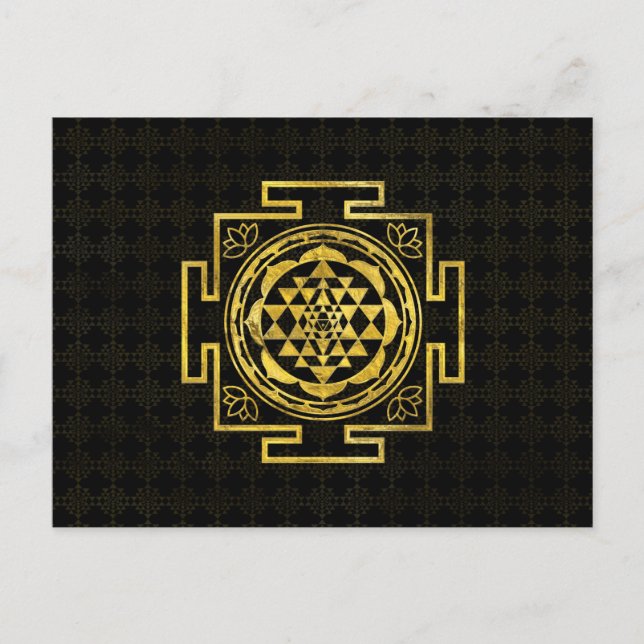 Carte Postale Golden Sri Yantra / Sri Chakra (Devant)