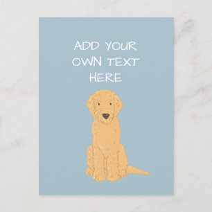 Carte postale Goldendoodle Nom Personnalisé Du Chi