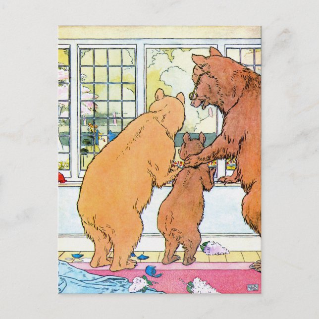 Carte Postale Goldilocks et les trois ours (Devant)