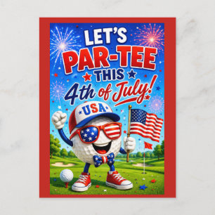 Carte Postale Golf 4 juillet Enregistrez la date Jour de l'Indé