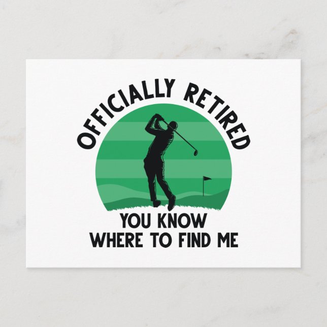 Carte Postale Golf à la retraite officielle (Devant)