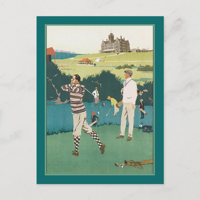 Carte Postale Golf au Club (Devant)