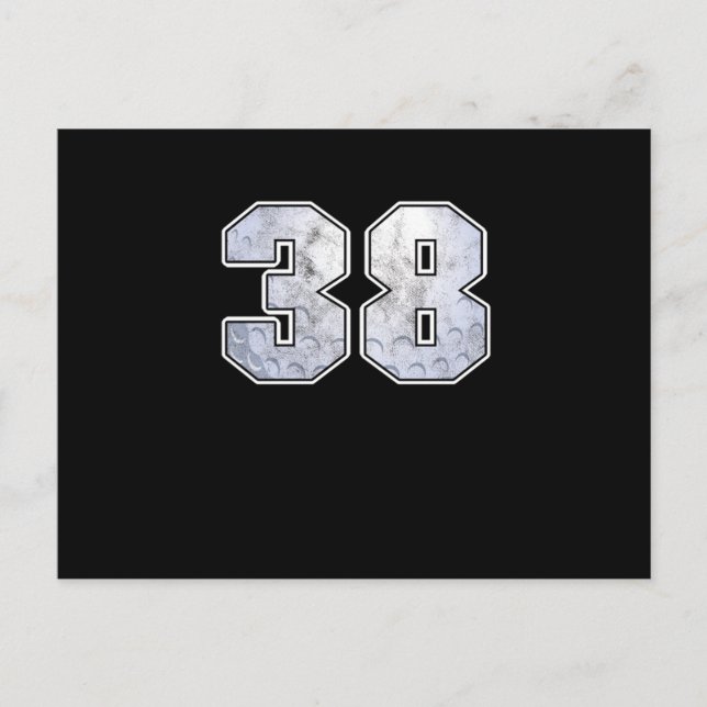 Carte Postale Golf Ball 38 e Anniversaire Fête Sport Cadeau (Devant)