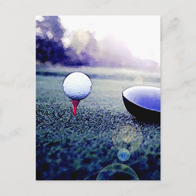 Carte Postale Golf Ball & Bat (Devant)