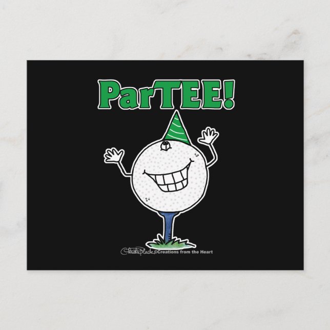 Carte Postale Golf Ball Character ParTEE ! (Devant)