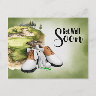 Carte Postale Golf Bon rétablissement golfeur