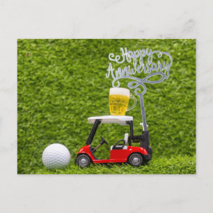 Carte Postale Golf Bonne année au golfeur