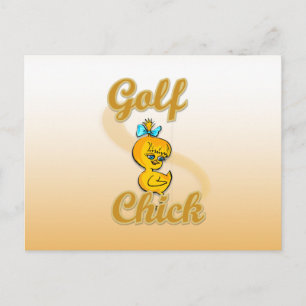 Carte Postale Golf Chick