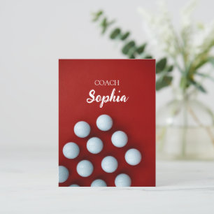 Carte Postale Golf Clubs Art Golf Coach Nom Pour Les Joueurs De 